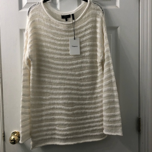 Theory White Sughero long sleeves sweater - Picture 12 of 12